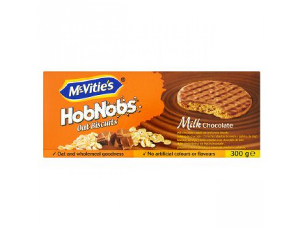 McVitie s HobNobs овсяное печенье в молочном шоколаде 300 г
